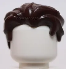 Lego Dark Brown Minifigure Hair Swept Back Slight Widows Peak Short Sidebruns