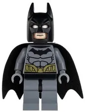 LEGO® Minifigure Super Heroes sh0089 Batman Dark Bluish Gray Suit Gold Belt Dark