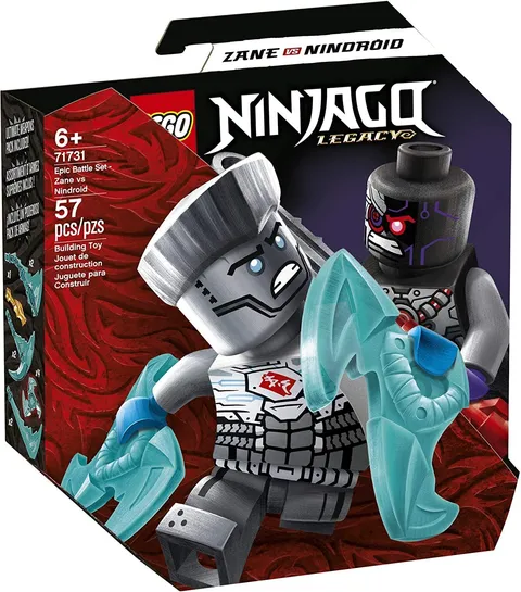 LEGO NINJAGO Epic Battle Set – Zane vs. Nindroid 71731 Building Kit Ninja Toy...