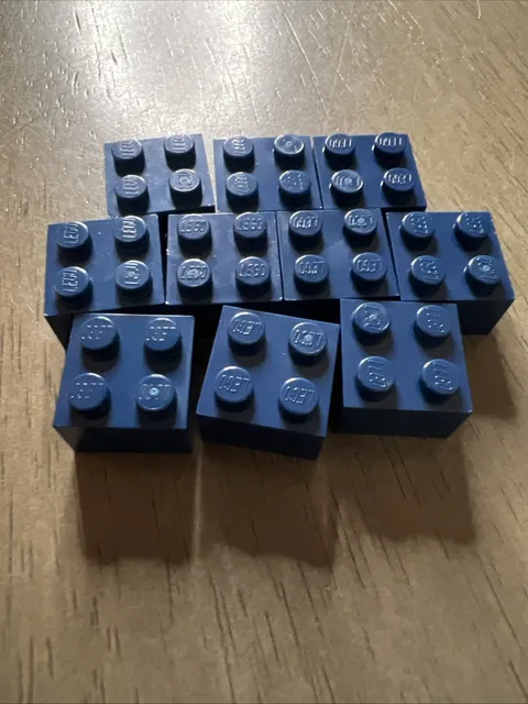 LEGO 3003 Dark Blue Brick 2 x 2 - 10 Pieces