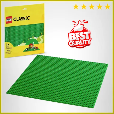 LEGO Classic Green Baseplate, Square 32x32 Stud Foundation to Build, Play, and D