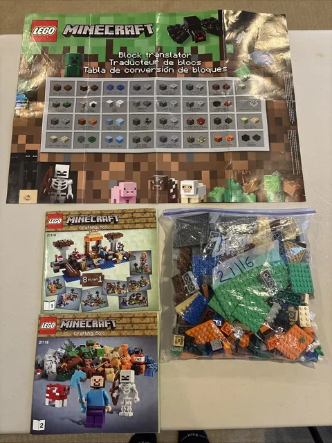 Lego Minecraft Crafting Box (21116) (Complete) (with Double Sided Poster)