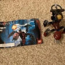 Lego Bionicle Matoran Of Mahri Nui Set 8931 Thulox 100% Complete + Instructions