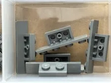 LEGO Parts - Dark Bluish Gray Bracket 1 x 2 - 1 x 4 - No 28802 - QTY 5
