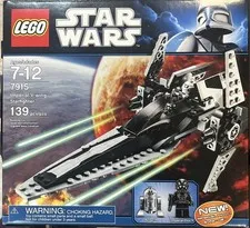 LEGO Star Wars: Imperial V-Wing Starfighter 7915 NO MINIFIGURES, With Box