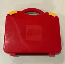 LEGO Red Plastic Carrying Case Organizer, 5 Compartments, Comes with LEGOS