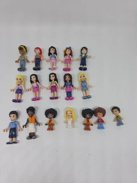 LEGO Friends Black & Brown Minifigures people lot of 17