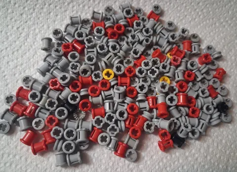 A Lego Lot 230 Technic Bush Gray Yellow 3713 4265c Bushing