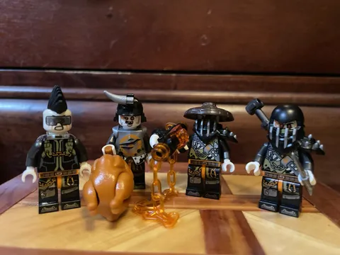 Lego Ninjago Jet Jack(Missing Jetpack), Chew Toy, Heavy Metal And Muzzle