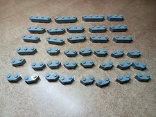 LEGO BULK LOT OF 37 LIGHT BLUISH GRAY MODIFIED FACET BRICKS 2X2 3X3 4X4