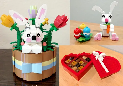 LEGO Retired Easter and Valentine's Day Sets 100% Complete - 40587, 40759, 30668