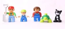 Lego Duplo Men Women Kid Family Cat 