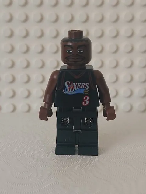 LEGO NBA Basketball - Allen Iverson Minifigure (nba010) - Black Uniform
