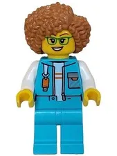 LEGO® Minifigure Town cty1611 Arctic Explorer Researcher Female Medium Azure Jac