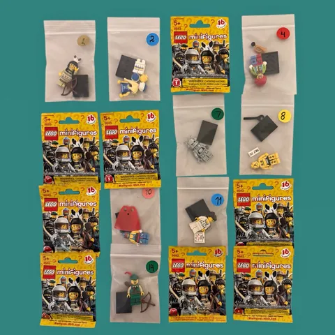 LEGO SERIES 1 MINIFIGURES (8683) Complete Set of 16 New. Half (8) are Sealed.