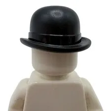 LEGO® Melon Black Bowler Hat Minifigure Hat Accessories 95674 New Gentleman