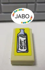 ( D12/5/8 ) LEGO 3069pb0024 Tile 1x2 Sticker 3825 Krusty Krab