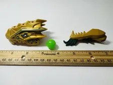 Lego Ninjago Golden Dragon Head Parts 70503 93071pb03 93072pb05 + Green Ball