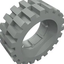 LEGO Part 2346 - Light Gray Tyre 30 x 10.5 Offset Tread