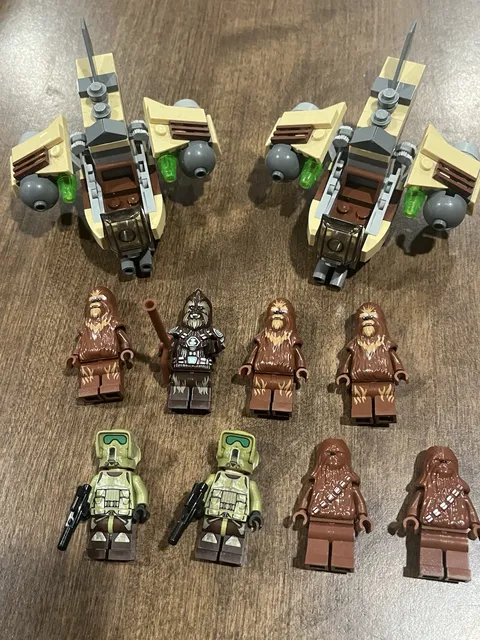 Lego Star Wars Kashyyyk Lot - Wookiee Warriors Army Chief Tarfful 2 Troopers 👀