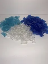 Lego Specialty Pieces Genuine Translucent blue , light blue , clear. 164 pieces 