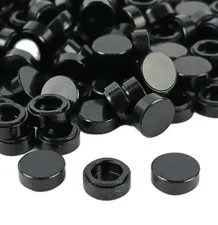 100 Pieces LEGO® BLACK Tiles Round 1 x 1 Anti-Stud on bottom 98138