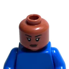 Lego - Minifigure Head - Female, Dark Skin, Smile
