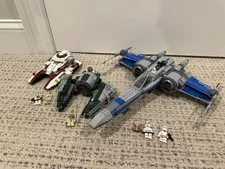 Lego Star Wars Resistance X-wing, Yodas Starfighter, Republic Fighter Tank LOT 