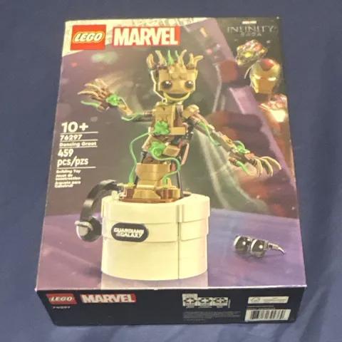 LEGO Marvel 76297 Dancing Groot 459pc Set Battery Powered Ages 10+