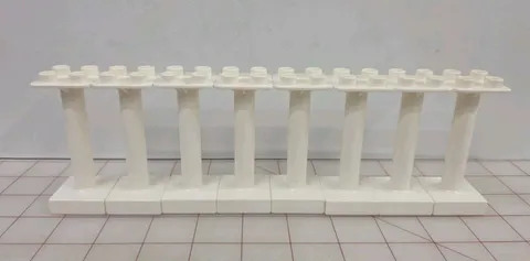 8 Lego Duplo Item 2x2 3" Column Post White
