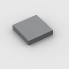 LEGO Dark Bluish Gray 2x2 Tile (5 pieces) - part 3068