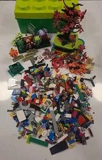 3.75 Lbs + LEGO Storage Brick 8 Stud Large GREEN Container Plastic Bin (B1-O)