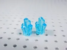LEGO Lot of 2 Trans Light Blue 5 Point Gem Crystal Treasure Minifig AZ