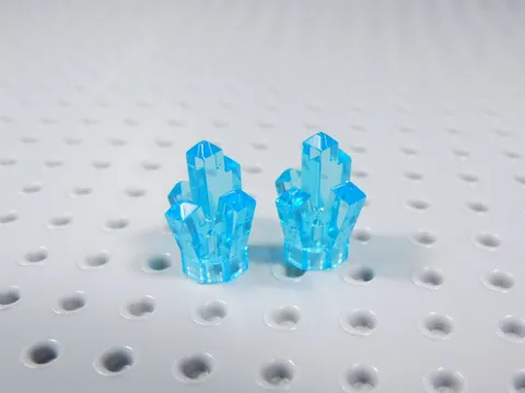 LEGO Lot of 2 Trans Light Blue 5 Point Gem Crystal Treasure Minifig AZ