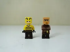 Lego Minecraft Villager - Dark Tan Pouch Minifigure Bee Keeper The Bee Farm