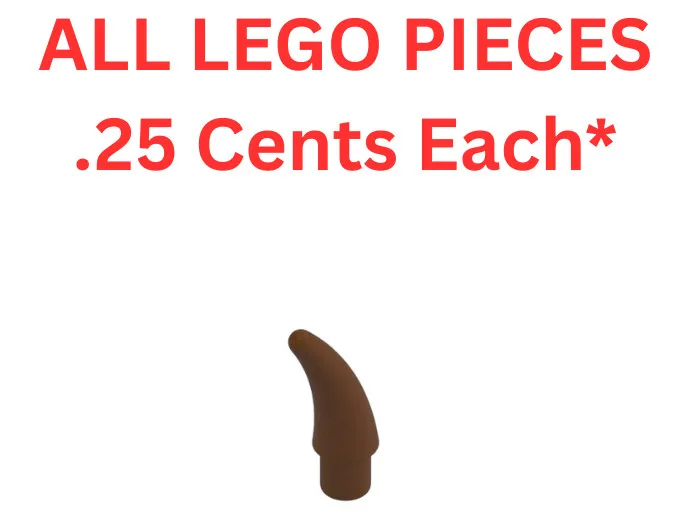 LEGO Small Horn Claw Reddish Brown 53451 - Genuine LEGO Parts Pieces Bulk