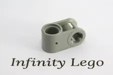 10 LEGO Technic Old Light Grey Cross Block 90° 1 x 2 (Axle/Pin) (6536 40146)