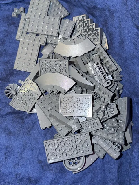 LEGO Lot of 132 Random Pieces -Dark Gray Assorted Pieces