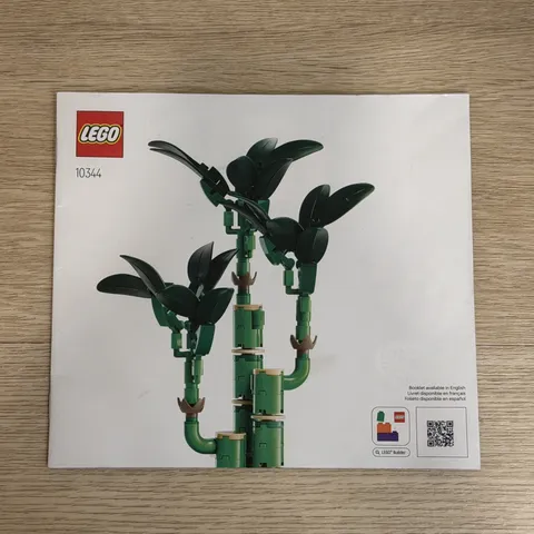 LEGO Botanicals Lucky Bamboo Decor for Home or Office 10344 Used Manual Only