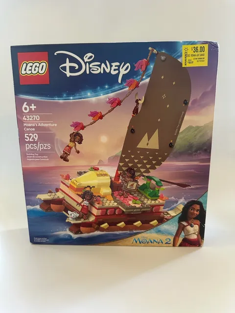 LEGO Disney Moana 2 Moana's Adventure Canoe 43270 Building Set 529 Pcs New