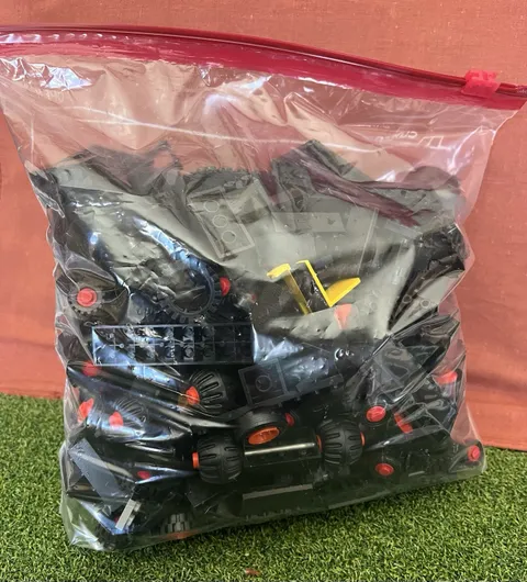 LEGO Bulk lot 2 pounds Black - Bricks And Tires - All Sorted & Bagged - Bulk Lot