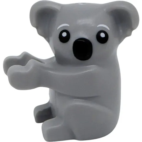 LEGO Printed Face Gray Koala Animal Figure Minifigure Accessory Part 1pc 100988