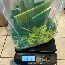 LEGO Bulk Lot Green Bricks & Plates Parts Sold by Weight Polybag