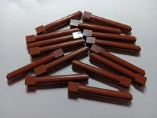 LEGO BULK LOT OF 15 REDDISH BROWN SOLID SUPPORT PILLARS 1X1X6  #43888