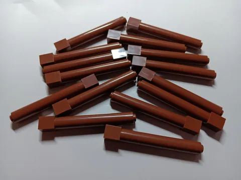 LEGO BULK LOT OF 15 REDDISH BROWN SOLID SUPPORT PILLARS 1X1X6  #43888