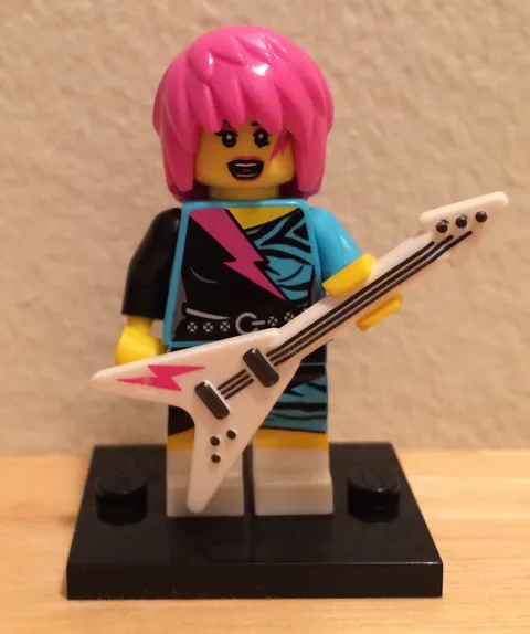 Lego Rocker Girl Minifigure Series 7 CMF 8831 Complete Guitar Musician Retired
