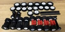 Lot of 31 VTG LEGO WHEELS Tires/Rims/Etc.
