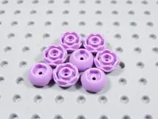 LEGO Lot of 8 Lavender Purple Rose Flowers Plants Minifig BJ
