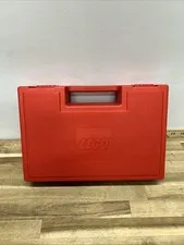 Vintage 1985 Lego Red Storage Carrying Case Sliding Latches Rare!! Af2