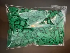 Lego 500 + Green Slope Sloped 30 1 x 1 x 2/3 Stud Pieces Lot Bulk 
